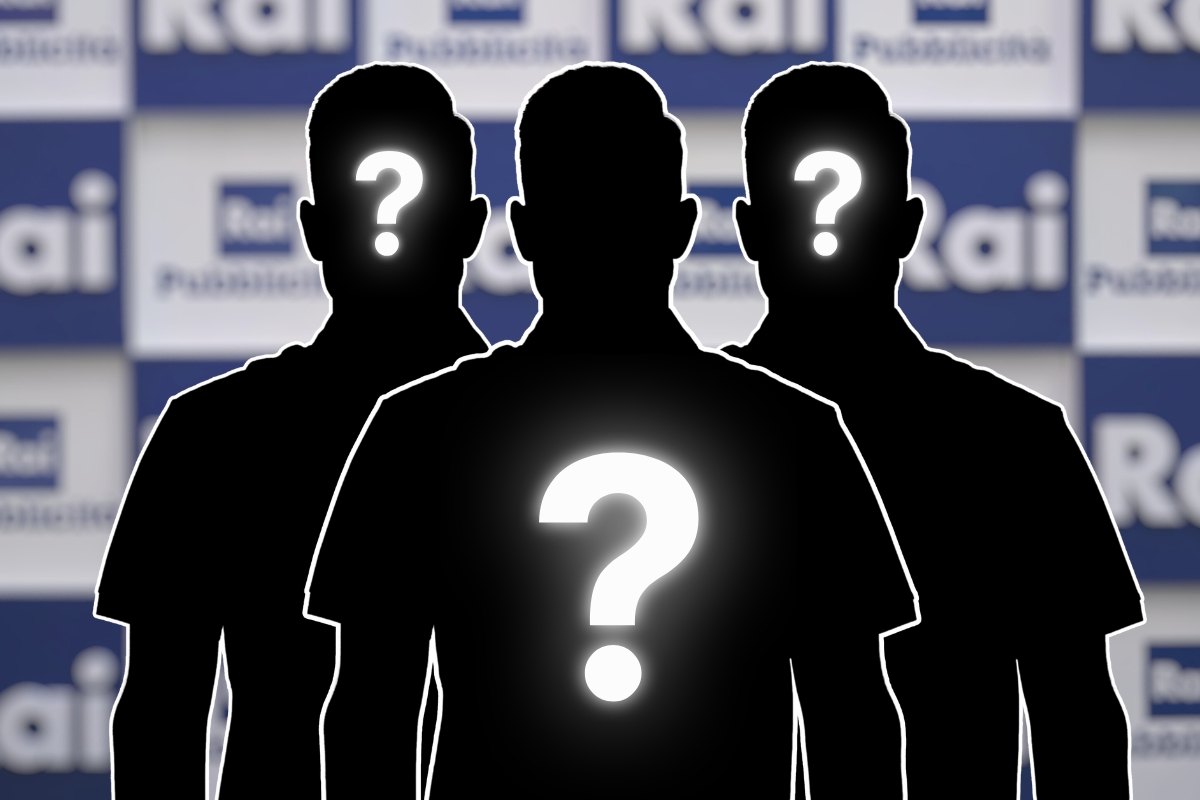 Rai e sagome maschili con interrogativi