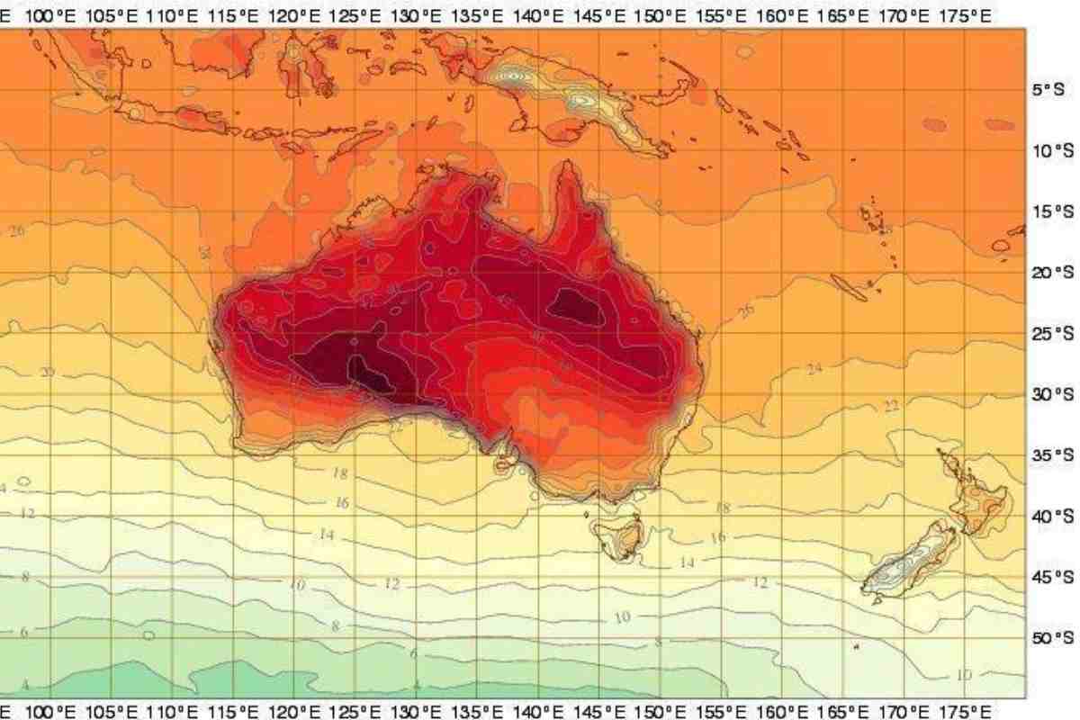 Intensità calore Australia